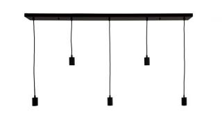 Lichtkoning Ensemble - hanglamp 5L - 130 x 10 x 150 cm - zwart