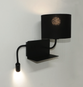 Artdelight Logan - wandverlichting met links georiënteerde leeslamp - ...