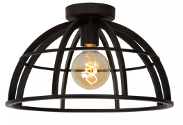 Lucide Dikra - Plafondverlichting - Ø 40  x 24 cm - zwart