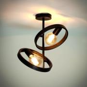 Vico Hover - plafondlamp - 26 x 42 x 37 cm - houtskool