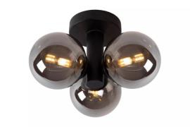 Lucide Trudy - planfondlamp - Ø 30 x 18 cm - IP44 - zwart