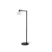 Faro Tatawin - vloerlamp - 30 x 47,4 x 148 cm - zwart en melkglas