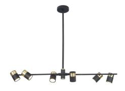 Maxlight Puma - hanglamp - 95 x 15 x 72 cm - zwart en goud