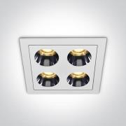 ONE Light Mirror Dark Light Range - inbouwspot - 75 x 75 mm, 68 x 68 m...