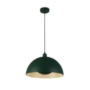 Searchlight Mars - hanglamp - Ø 40 x 150 cm - mat groen en crème