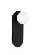 Nova Luce Blob - wandlamp - 12 x 30 x 13 cm - zandzwart en opaalglas