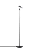 Nova Luce Logos - vloerlamp - Ø 21 x 123 cm - 9W LED incl. - zandzwart