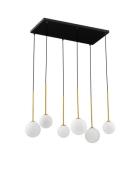 Nova Luce Savoy - hanglamp - 77 x 163 x 34 cm - satijn goud, mat zwart...