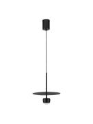 Nova Luce Edem - hanglamp - Ø 30 x 217 cm - 8W LED incl. - zandzwart