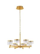 Nova Luce Bion - hanglamp - Ø 80,7 x 150 cm - 48W LED incl. - messing ...