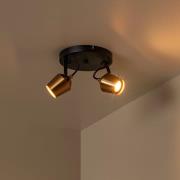 Lucide Emile - opbouwspot 2L - Ø 20 x 17,5 cm - mat goud en zwart