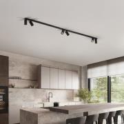 Nova Luce Oso - opbouwspot - 200 x 3,5 x 10,5 cm - zwart