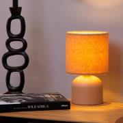 Lucide Woolly - tafellamp - Ø 16 x 28 cm - okergeel