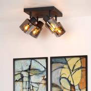 Lucide Alion - opbouwspot - 23 x 23 x 18 cm - zwart gerookt