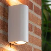 Lucide Zaro Round - buiten wandlamp - 7,8 x 6,8 x 16 cm - IP44 - wit