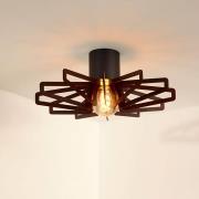 Lucide Zidane - plafondverlichting - Ø 45 x 18 cm - zwart